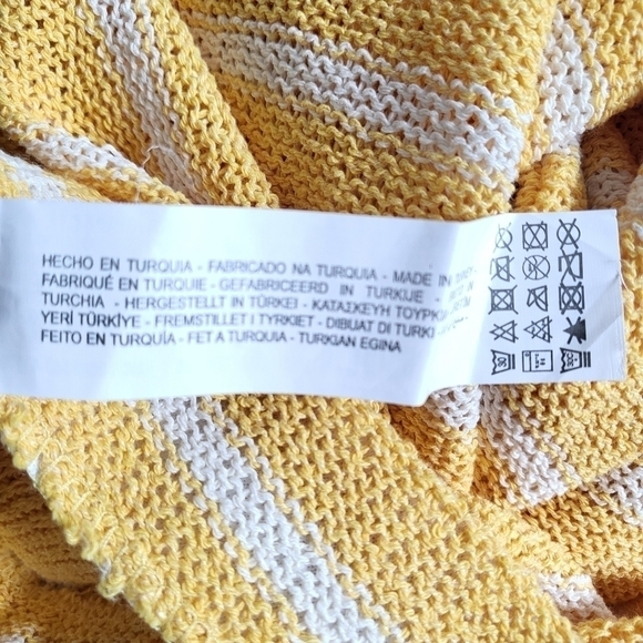 New Zara Rustic Striped Knit High Waist Blogger Favorite Resortwear Pants Small - Picture 12 of 12